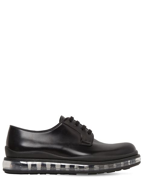 prada levitate derby shoes|Prada Black Levitate Brushed Leather Derby Shoes .